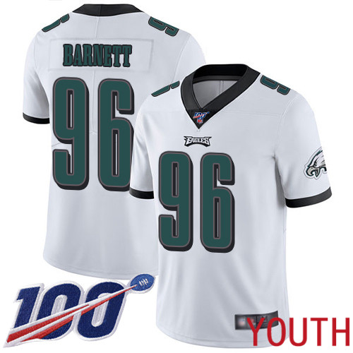 Youth Philadelphia Eagles 96 Derek Barnett White Vapor Untouchable NFL Jersey Limited Player Season